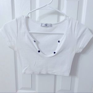 White crop top